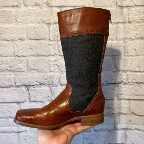 Wolverine Brown and Gray-Blue Women's Boots Size 7 - Picture 10 of 14